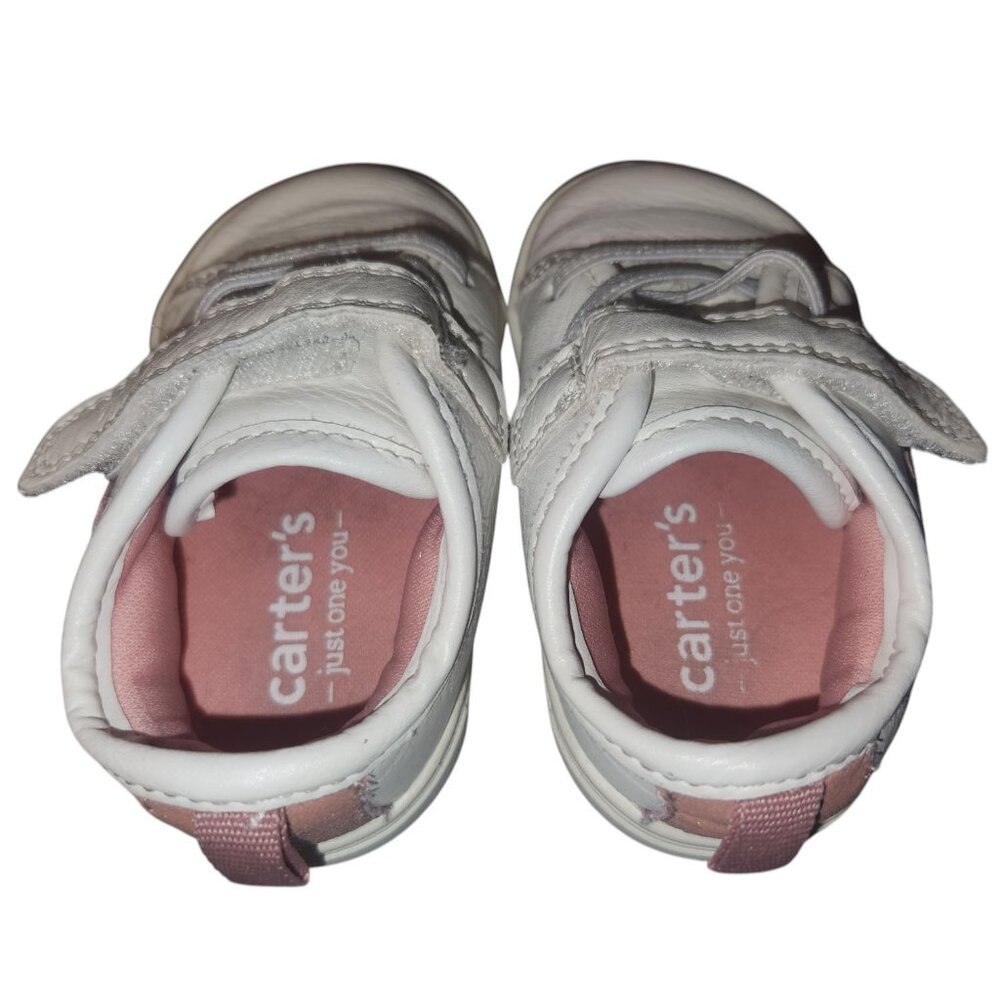 Carter's Just One You Baby Girls' Emily First Walk Sneakers - White Sz 3 - Picture 5 of 10